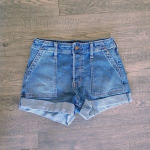 EUC High Rise Hollister Button Up Shorts
